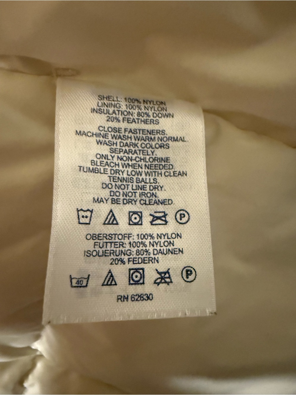 Lands' End Quilted Puffer Vest in Off-White - Picture 6 of 8